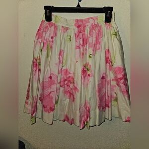 Liz Claiborne Womans A Line Floral Skirt Size 4